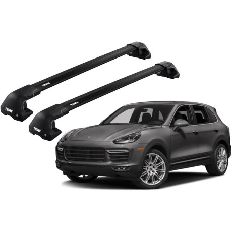 Barras THULE EDGE Flush para autos PORSCHE Cayenne (9YA) desde 2018 negro
