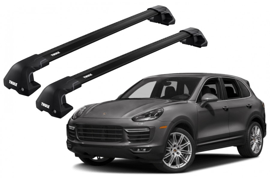 Barras THULE EDGE Flush para autos PORSCHE Cayenne (9YA) desde 2018 negro