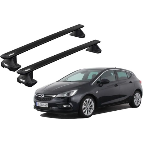 Barras THULE EVO WingBar para autos OPEL Astra  2010 a 2015 negro