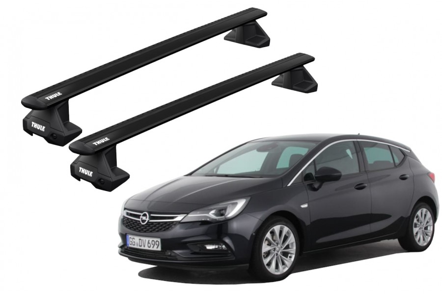 Barras THULE EVO WingBar para autos OPEL Astra  2010 a 2015 negro