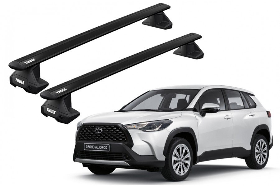 Barras THULE EVO WingBar para autos TOYOTA Corolla Cross desde 2021 negro