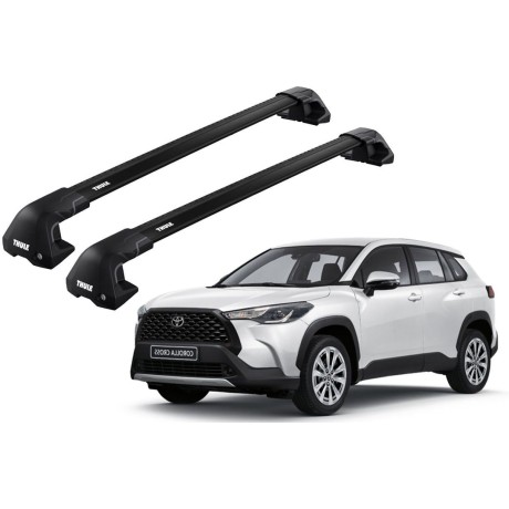 Barras THULE EDGE Flush para autos TOYOTA Corolla Cross desde 2021 negro