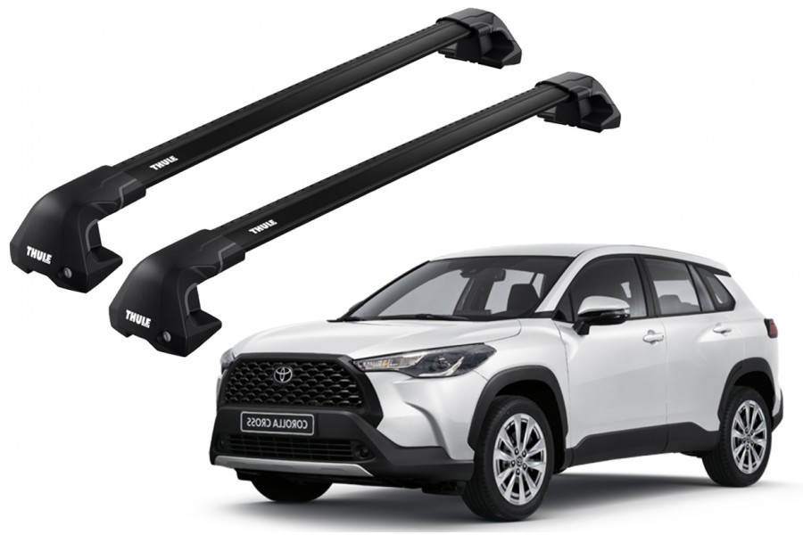 Barras THULE EDGE Flush para autos TOYOTA Corolla Cross desde 2021 negro
