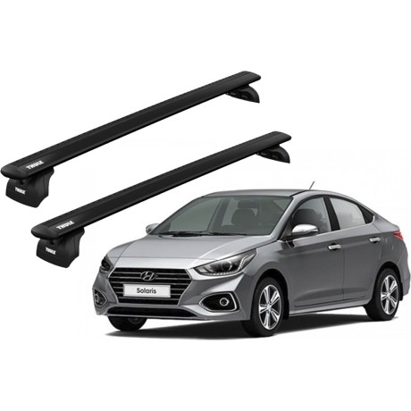 Barras THULE WingBar para autos HYUNDAI Solaris desde 2012-2021 negro