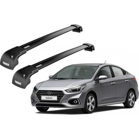 Barras THULE EDGE para autos HYUNDAI Solaris desde 2012-2021 negro