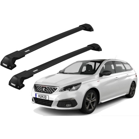 Barras THULE EDGE Flush para autos PEUGEOT 308 SW desde 2022 negro