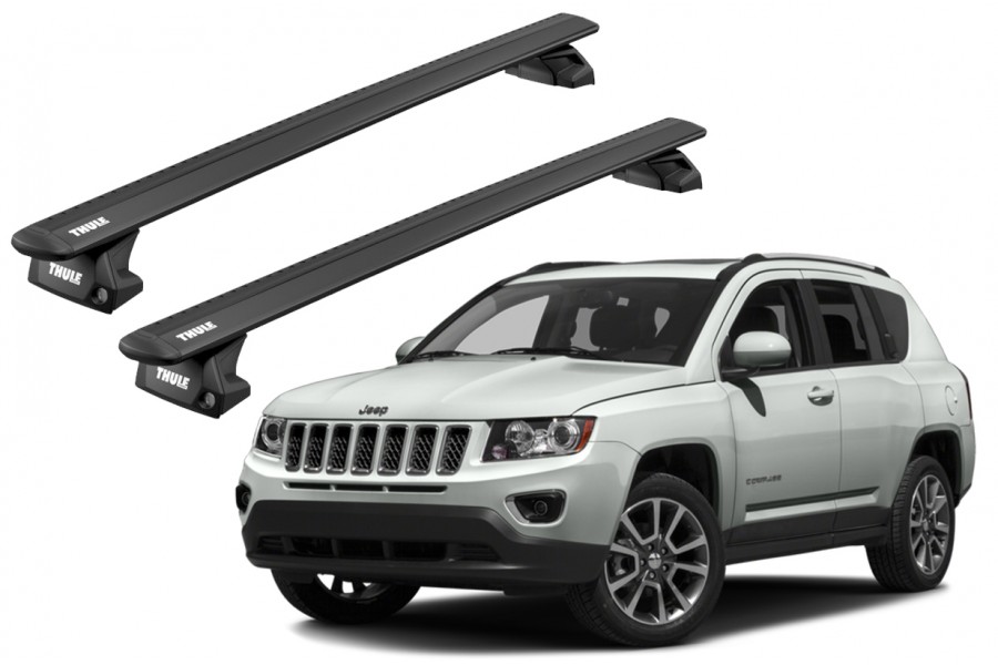 Barras THULE EVO WingBar para autos JEEP Compass 2011 a 2016 negro
