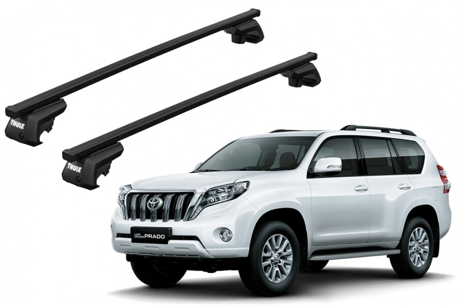 Barras THULE EVO SquareBar para autos TOYOTA Land Cruiser Prado 2002 a 2009