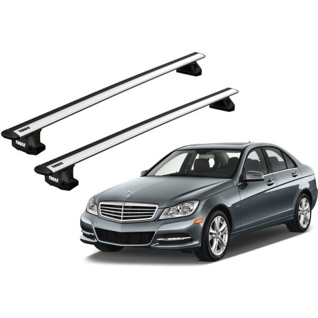 Barras THULE EVO WingBar para autos MERCEDES BENZ C-Class (W204) 2007 a 2014