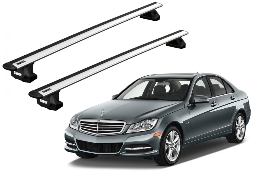Barras THULE EVO WingBar para autos MERCEDES BENZ C-Class (W204) 2007 a 2014