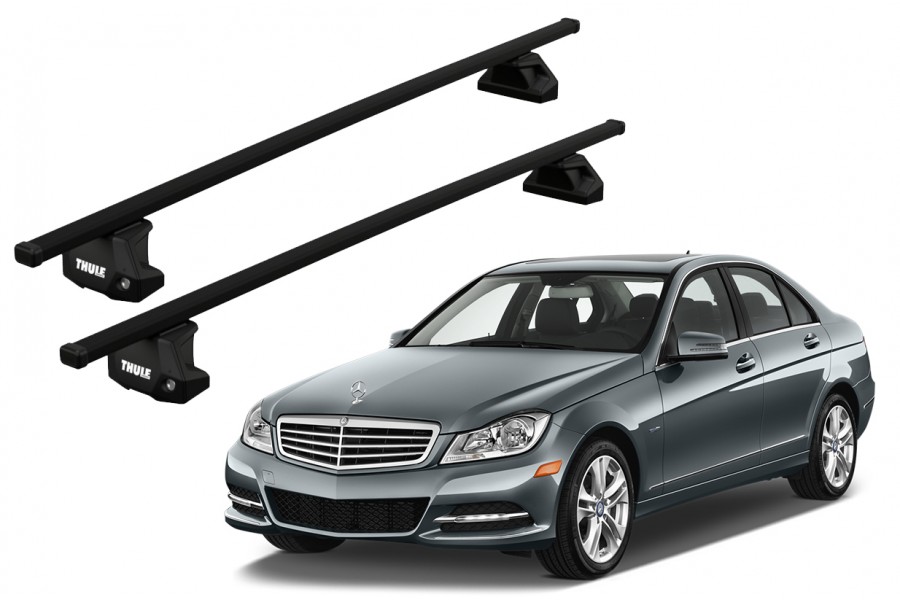 Barras THULE EVO SquareBar para autos MERCEDES BENZ C-Class (W204) 2007 a 2014