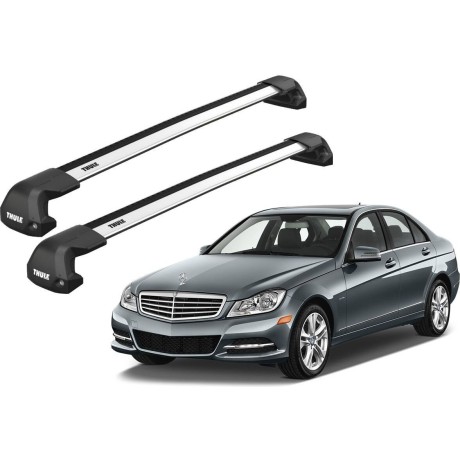 Barras THULE EDGE Flush para autos MERCEDES BENZ C-Class (W204) 2007 a 2014