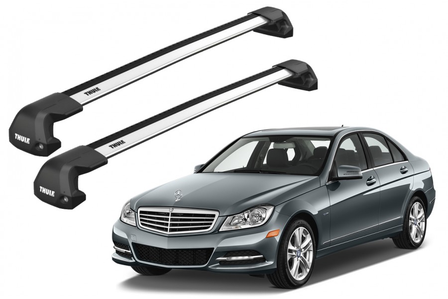 Barras THULE EDGE Flush para autos MERCEDES BENZ C-Class (W204) 2007 a 2014