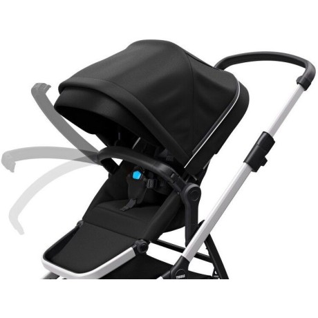 Coche Thule Sleek Black Midnight + Silla Auto Cybex Aton5