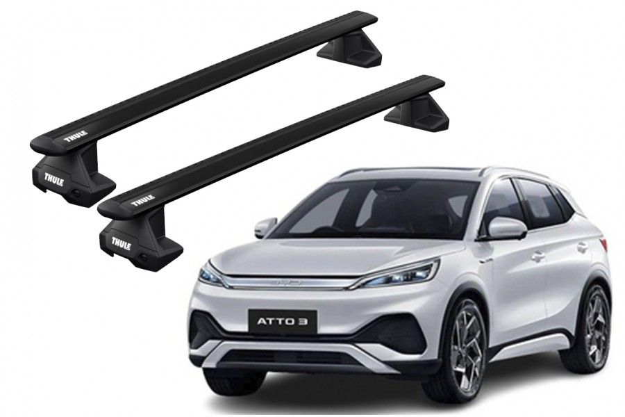 Barras THULE EVO WingBar para autos BYD Yuan Plus desde 2022 negro