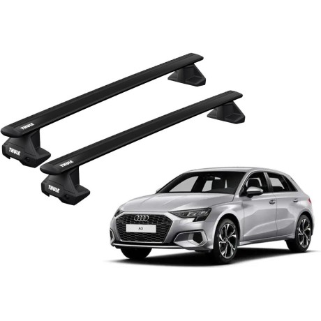 Barras THULE EVO WingBar para autos AUDI A3 Sportback desde 2020 negro