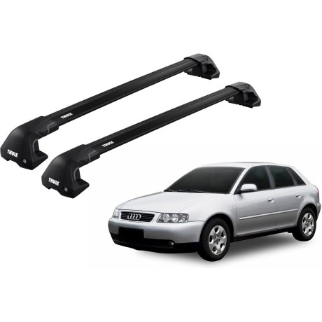 Barras THULE EDGE Flush para autos AUDI A3 2003 a 2012 negro