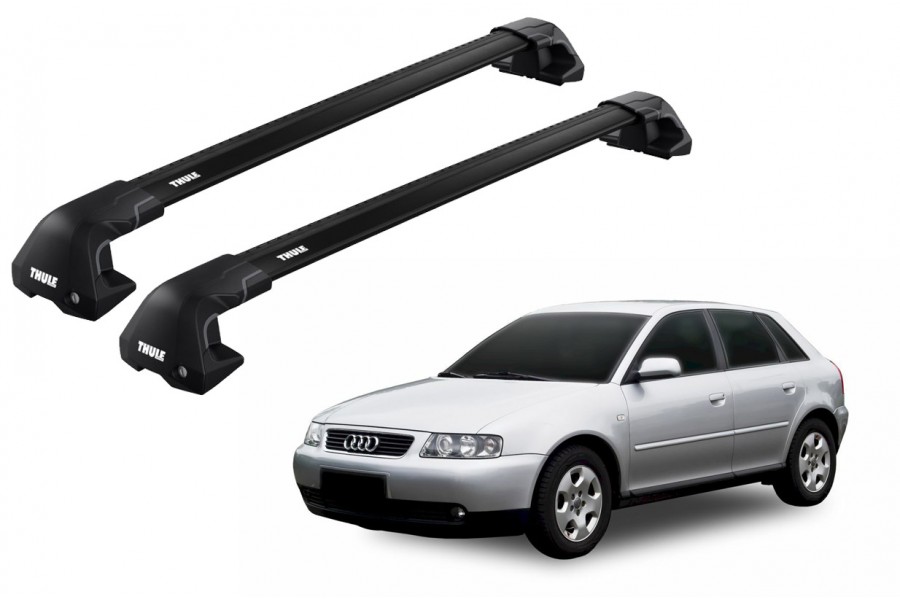 Barras THULE EDGE Flush para autos AUDI A3 2003 a 2012 negro