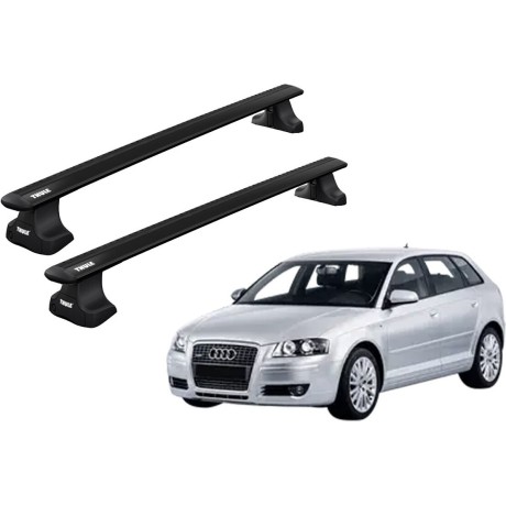 Barras THULE WingBar para autos AUDI A3 Sportback 2004 a 2012 negro