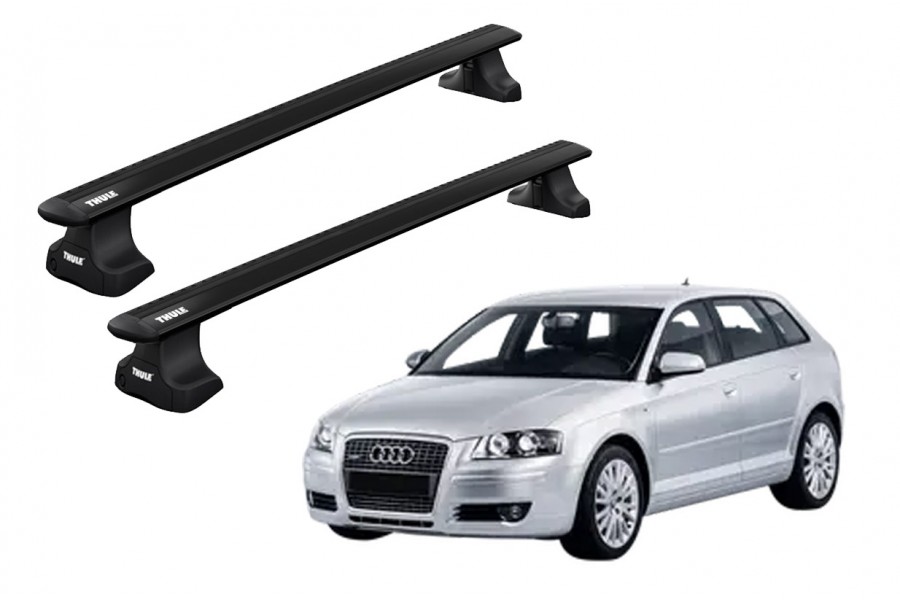Barras THULE WingBar para autos AUDI A3 Sportback 2004 a 2012 negro
