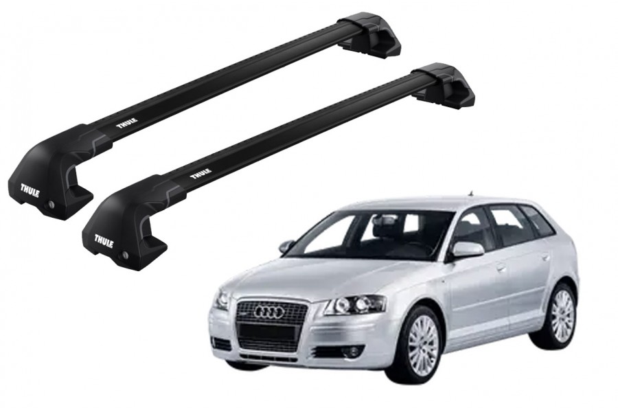 Barras THULE EDGE Flush para autos AUDI A3 Sportback 2004 a 2012 negro