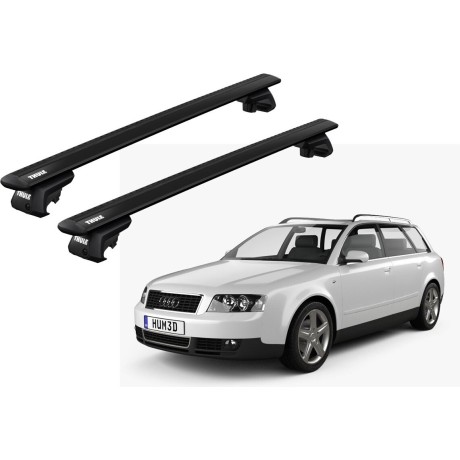 Barras THULE EVO WingBar para autos AUDI A4 Avant 2005 a 2007 negro