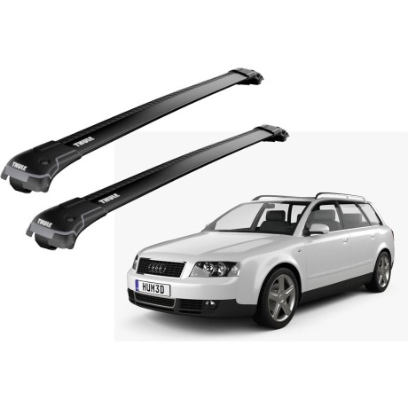 Barras THULE EDGE para autos AUDI A4 Avant 2005 a 2007 negro