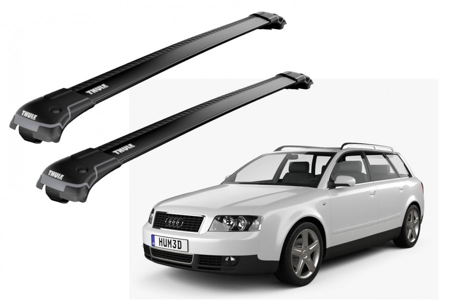 Barras THULE EDGE para autos AUDI A4 Avant 2005 a 2007 negro