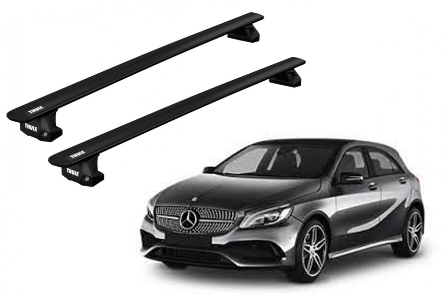 Barras THULE EVO WingBar para autos MERCEDES BENZ A-Class (W176) 2012 a 2018 negro