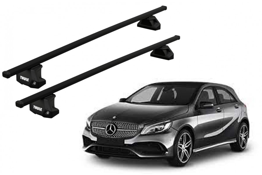 Barras THULE EVO SquareBar para autos MERCEDES BENZ A-Class (W176) 2012 a 2018