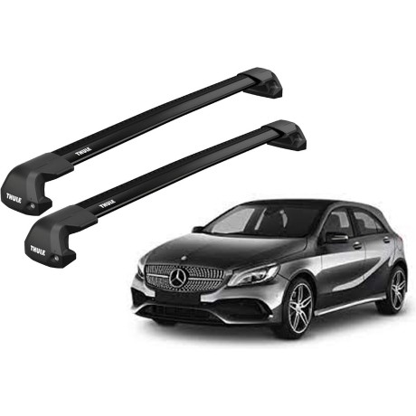 Barras THULE EDGE Flush para autos MERCEDES BENZ A-Class (W176) 2012 a 2018 negro