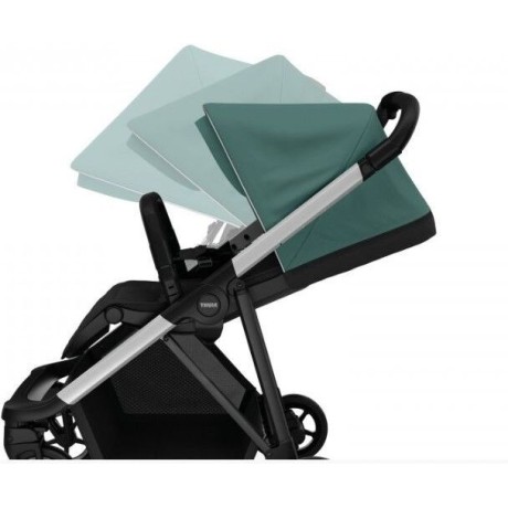 Coche Thule Shine Mallard Green + Silla Auto Cybex Nido Aton B2 I-Size