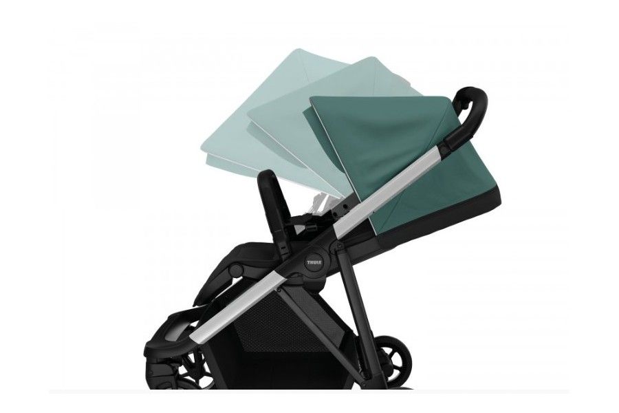 Coche Thule Shine Mallard Green + Silla Auto Cybex Nido Aton B2 I-Size