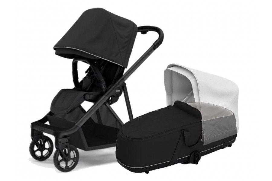Pack Coche THULE Shine Black + Bassinet