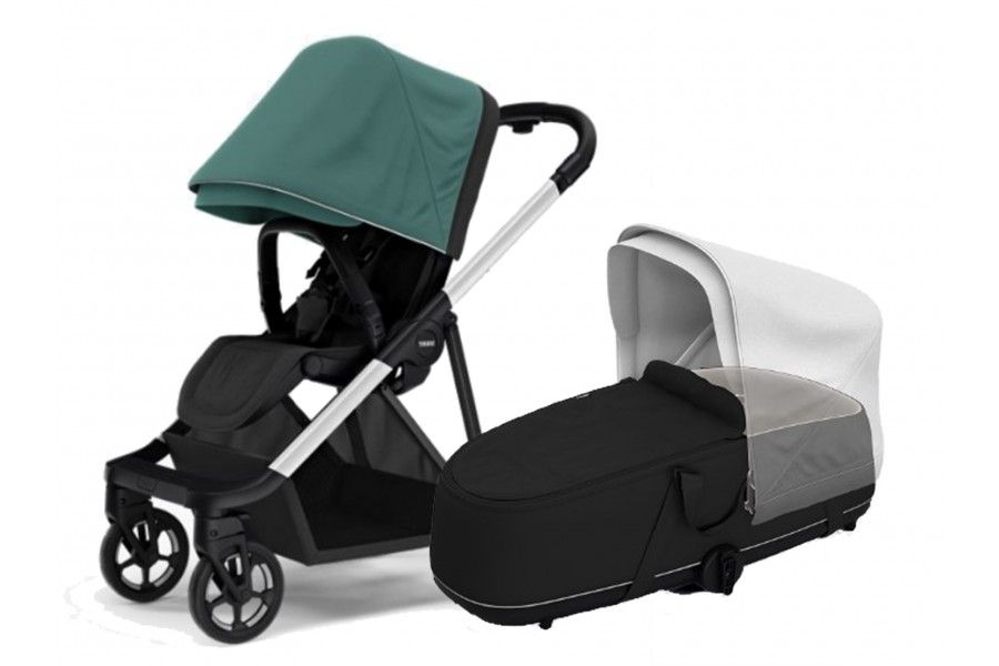 Pack Coche THULE Shine Mallard Green + Bassinet