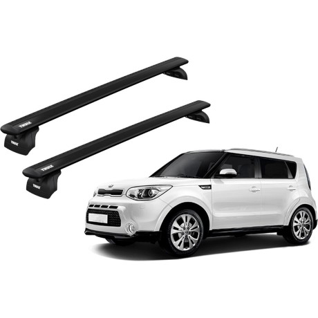 Barras THULE WingBar para autos KIA Soul 2017 a 2018 negro