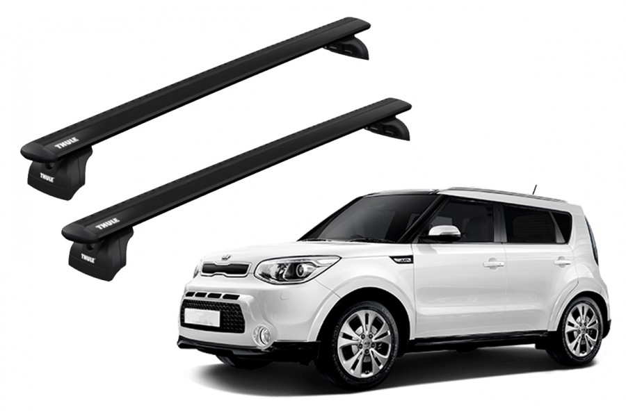 Barras THULE WingBar para autos KIA Soul 2017 a 2018 negro