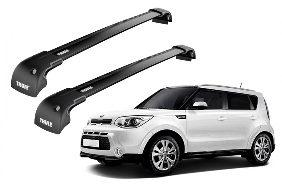 Barras THULE EDGE para autos KIA Soul 2017 a 2018 negro