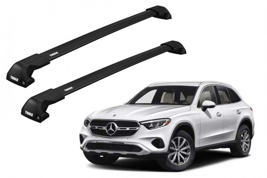 Barras THULE EDGE Flush para autos MERCEDES BENZ GLC desde 2015 al 2023 negro