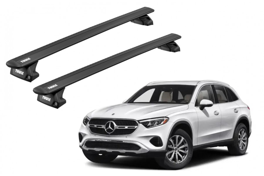 Barras THULE EVO WingBar para autos MERCEDES BENZ GLC desde 2015 al 2023 negro