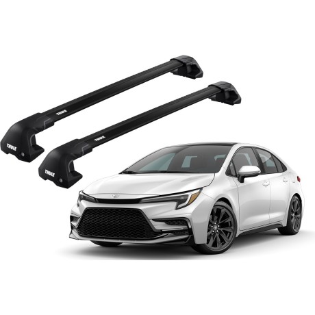 Barras THULE EDGE Flush para autos TOYOTA Corolla desde 2019 negro