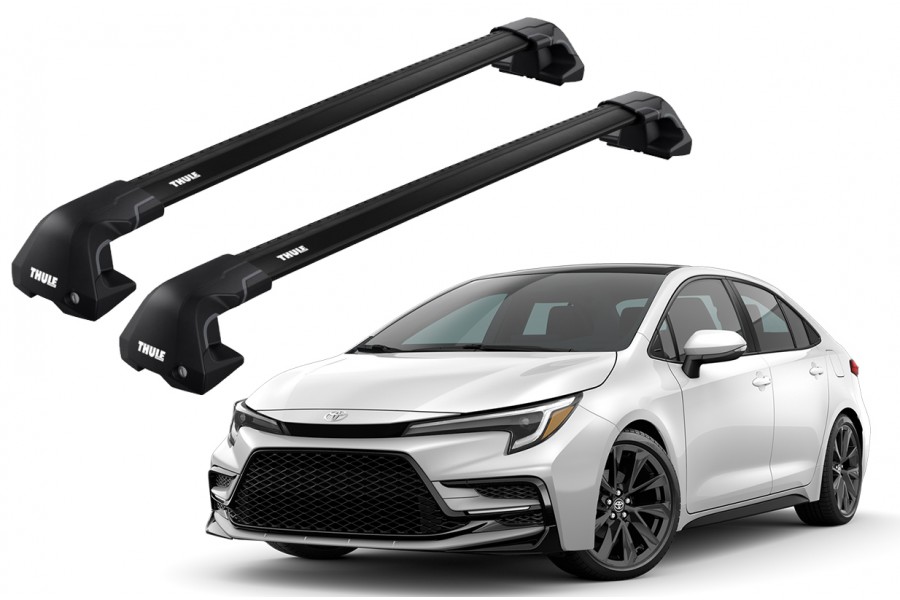 Barras THULE EDGE Flush para autos TOYOTA Corolla desde 2019 negro