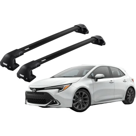 Barras THULE EDGE Flush para autos TOYOTA Corolla Sport desde 2019-2022 negro