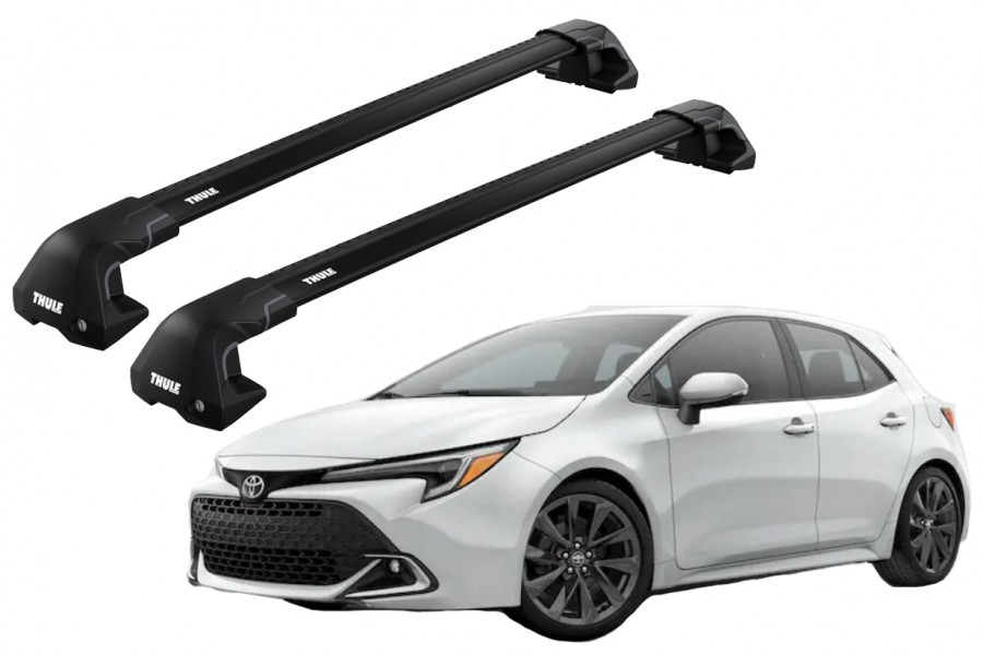 Barras THULE EDGE Flush para autos TOYOTA Corolla Sport desde 2019-2022 negro