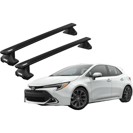 Barras THULE EVO WingBar para autos TOYOTA Corolla Sport desde 2019-2022 negro
