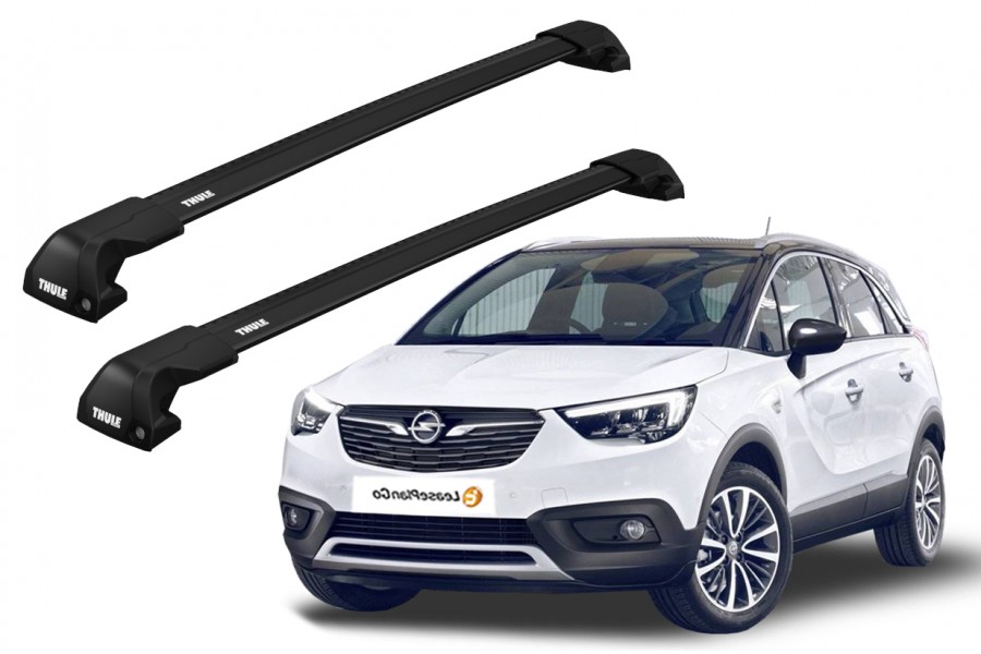 Barras THULE EDGE Flush para autos OPEL Grandland X desde 2018 - 2024 negro