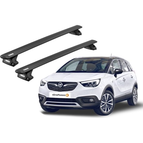 Barras THULE EVO WingBar para autos OPEL Grandland X desde 2018 - 2024 negro