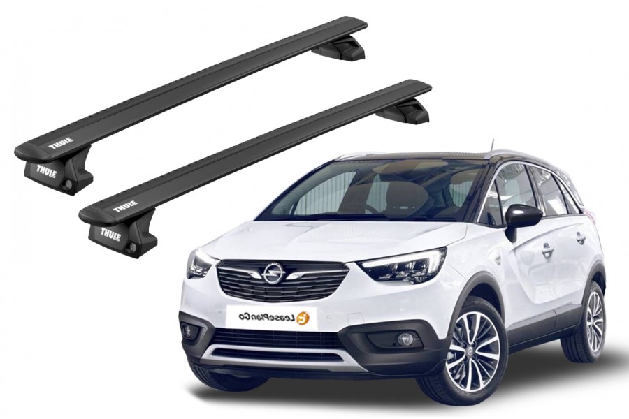 Barras THULE EVO WingBar para autos OPEL Grandland X desde 2018 - 2024 negro