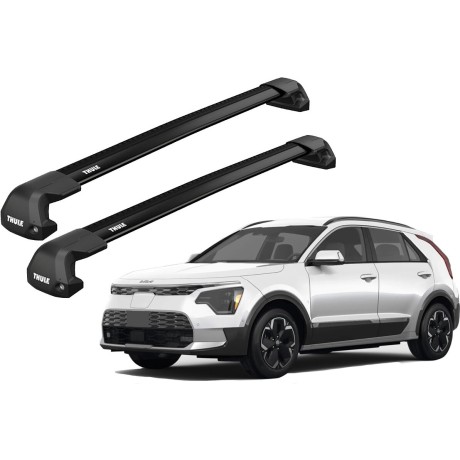 Barras THULE EDGE Flush para autos KIA Niro 2023 - Negro