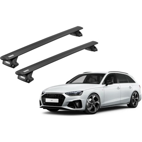 Barras THULE EVO WingBar para autos AUDI A4 Avant desde 2016 negro